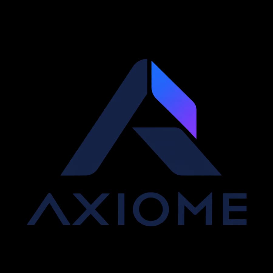 Logo fictif AXIOME, style minimal géométrique