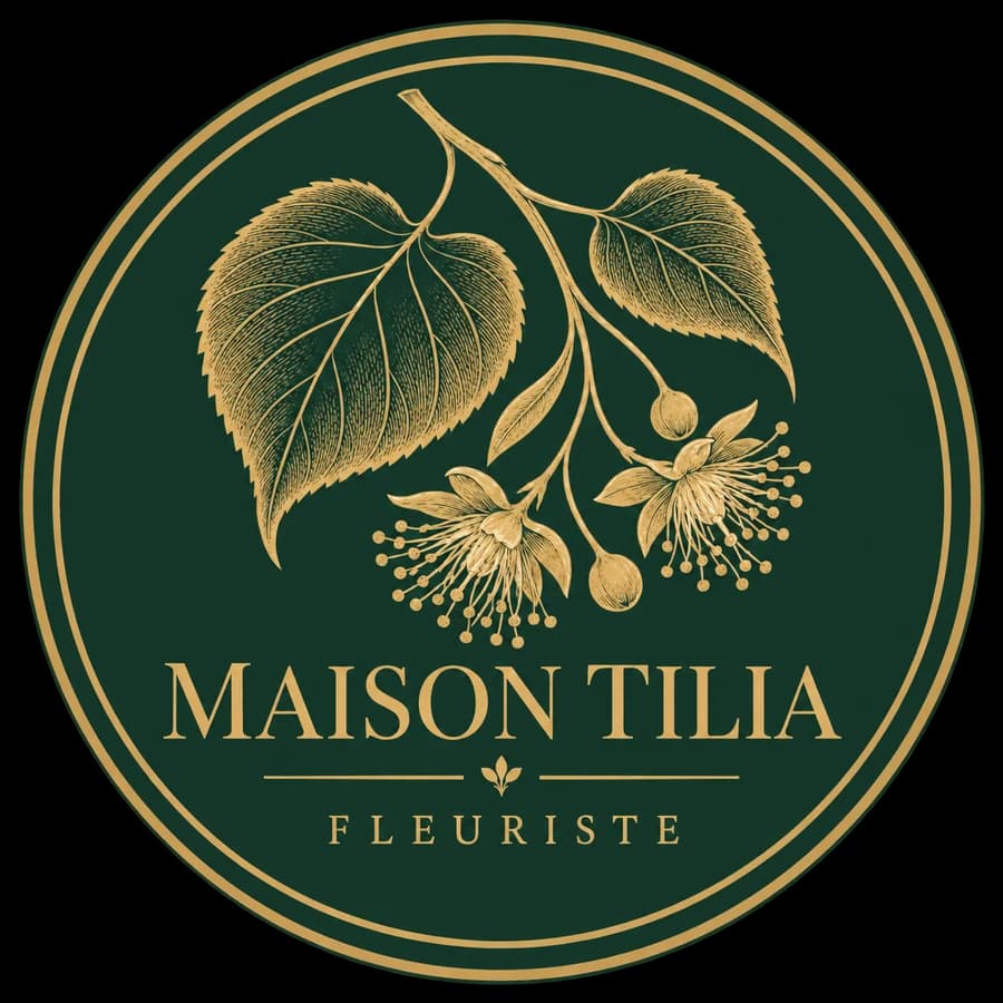 Logo fictif Maison Tilia, style emblème
