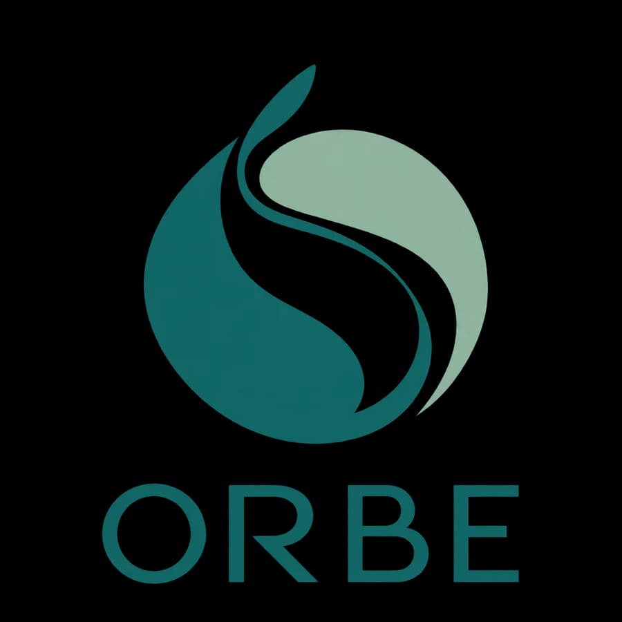 Logo fictif ORBE, style abstrait